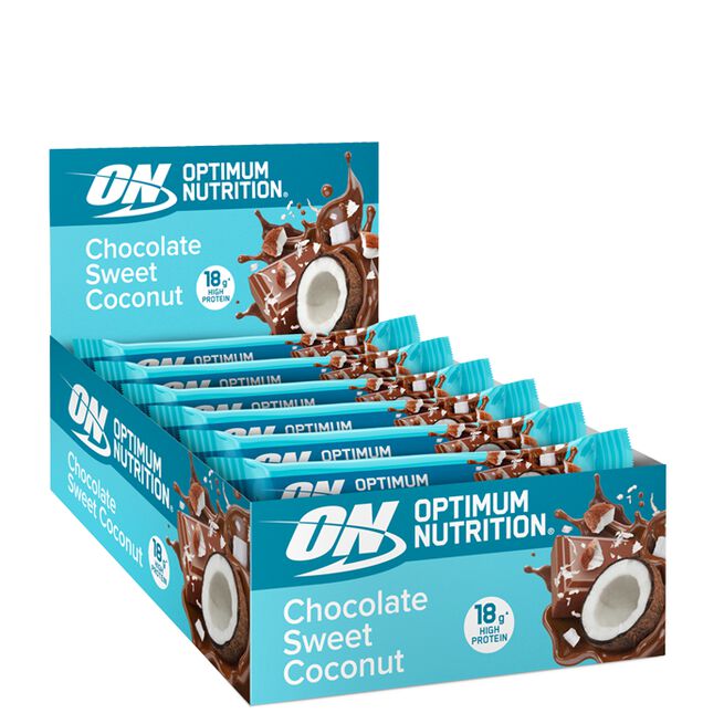 12 x Optimum Protein -patukat 55-59 g Chocolate Sweet Coconut