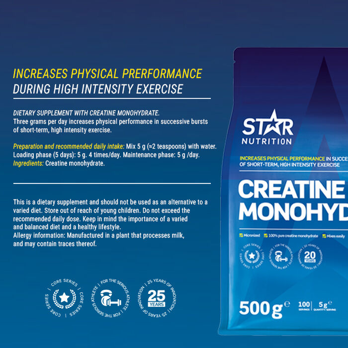 Kreatiinimonohydraatti 500 g