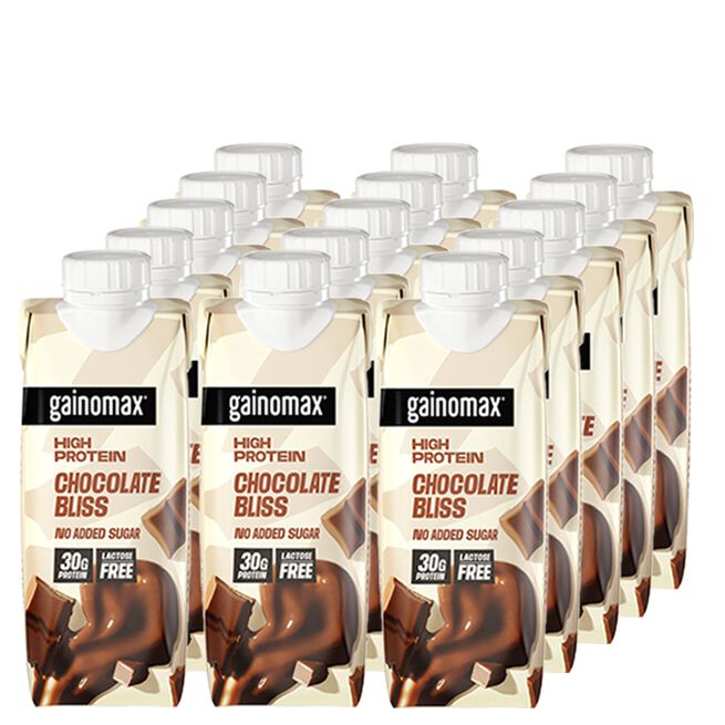15 x Gainomax High Protein Chocolate 250 ml Lyhyt päiväys Choklad