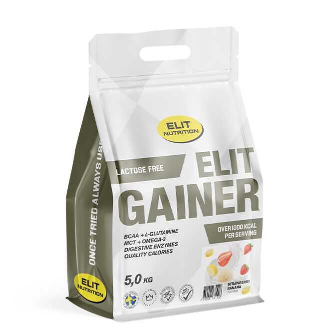 ELIT Gainer Laktoositon 5 kg Strawberry Banana