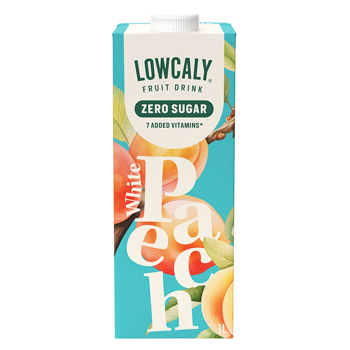 Lowcaly Hedelm&auml;juoma 1000 ml White Peach