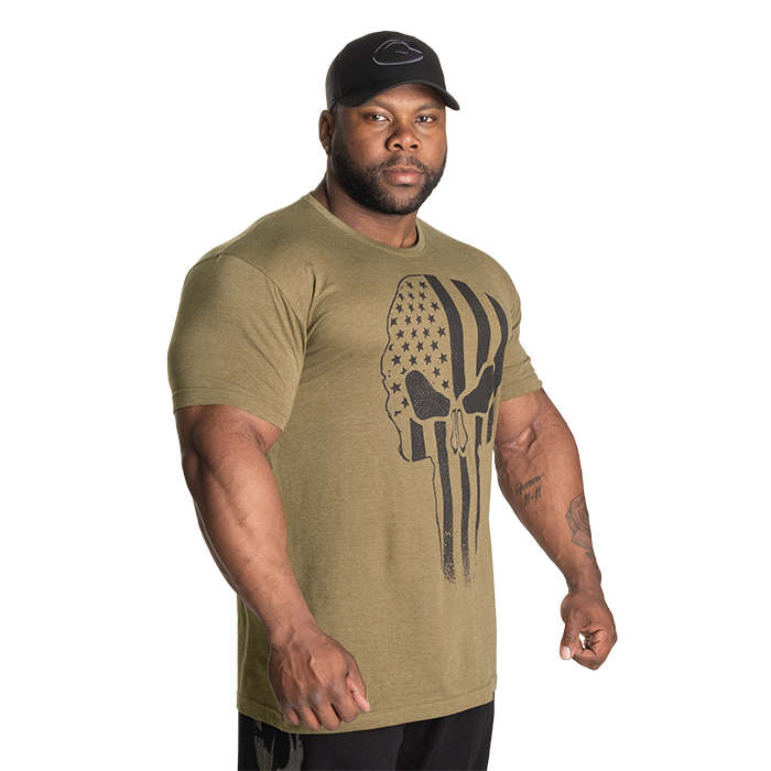 Skull Standard Tee, Army Green Melange