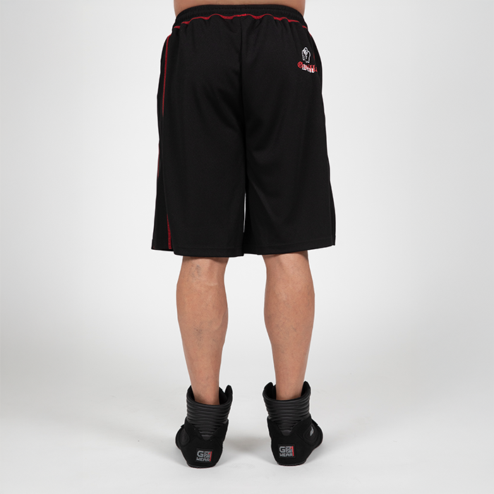 Marlow Mesh Shorts Musta Punainen