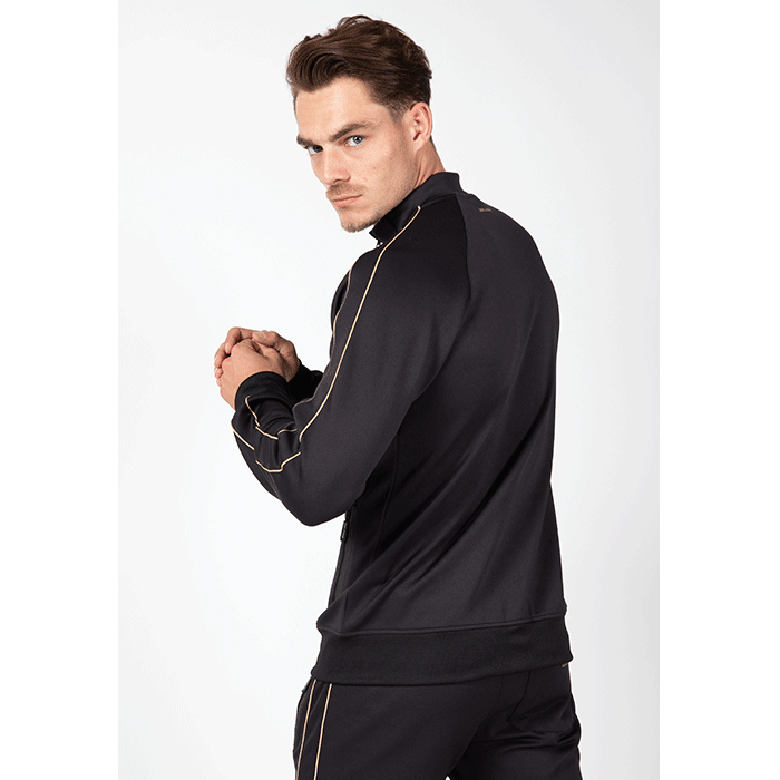 Wenden Track Jacket, Black/Gold