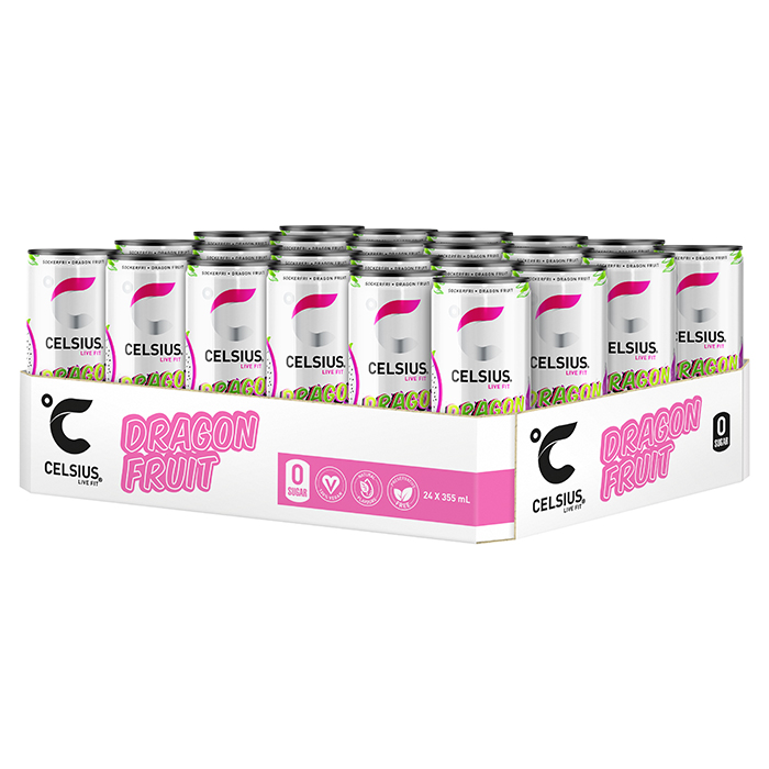 24 x Celsius Energiajuoma 355 ml Dragon Fruit