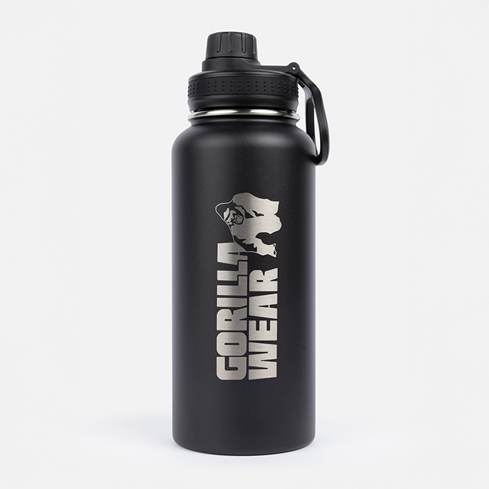 Ruostumaton Ter&auml;spullo 1000 ml Musta