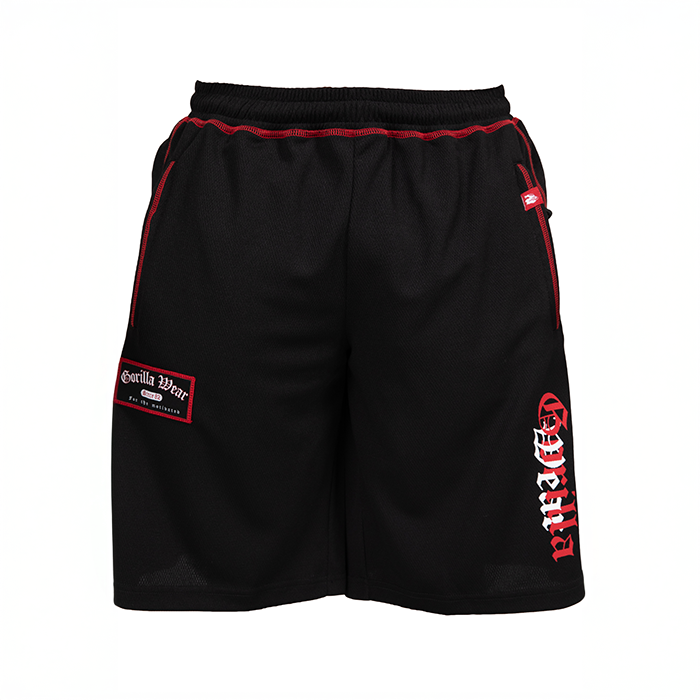 Marlow Mesh Shorts Musta Punainen