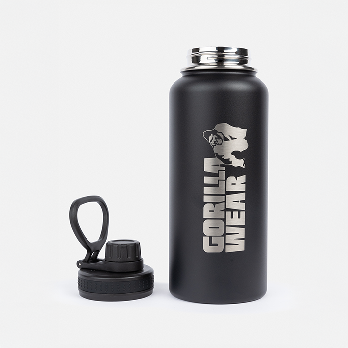 Ruostumaton Ter&auml;spullo 1000 ml Musta