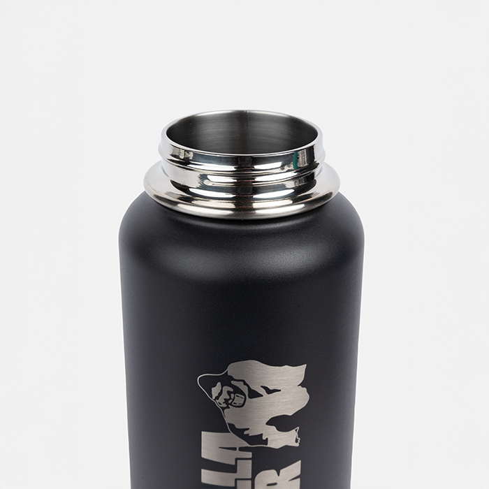 Ruostumaton Ter&auml;spullo 1000 ml Musta