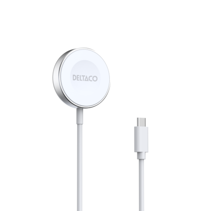 Laturi Apple Watchille ja Samsung Galaxy Watchille USB-C Valkoinen 1 m