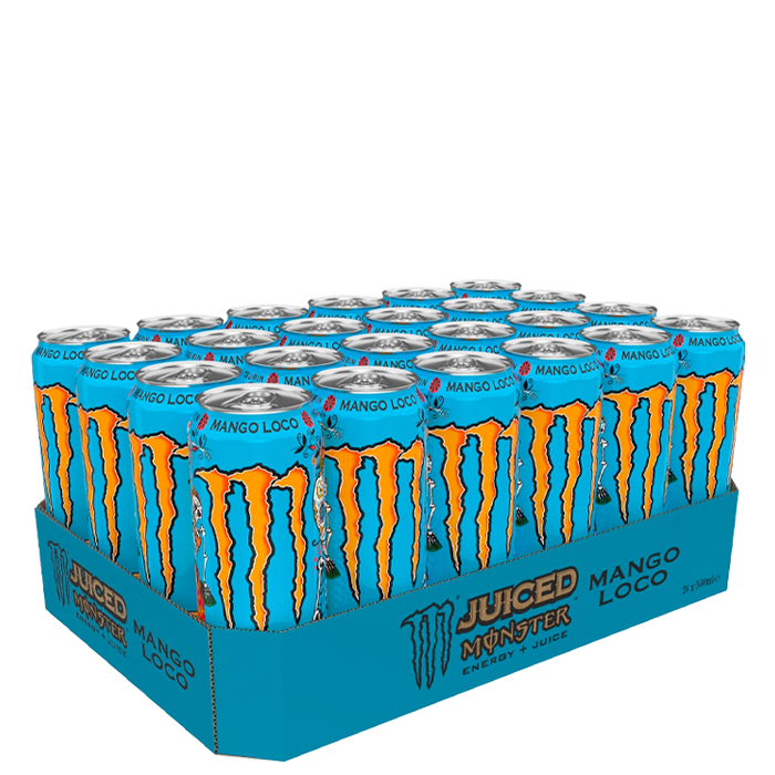 24 x Monster Energy + Juice, 50 cl 2 kr pant Mango Loco