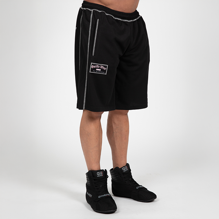 Marlow Mesh Shorts Musta Harmaa