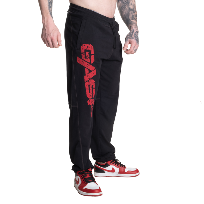 Vintage Sweatpants Musta Punainen