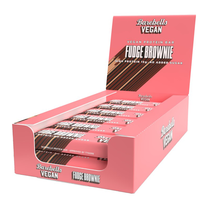 12 x Barebells Vegan Proteiinipatukka 55 g fudge_brownie