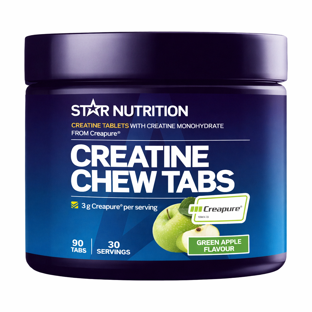 Creatine Chew Tabs Kreatiini Vihre&auml; Omena 90 purutablettia Green Apple