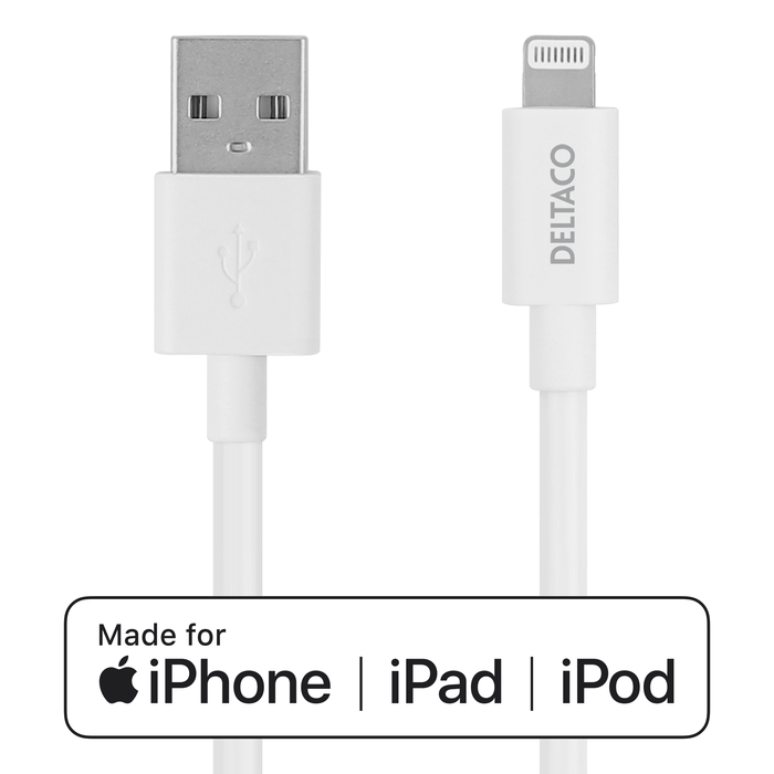 USB-A Lightning-latauskaapeli Valkoinen 1 m