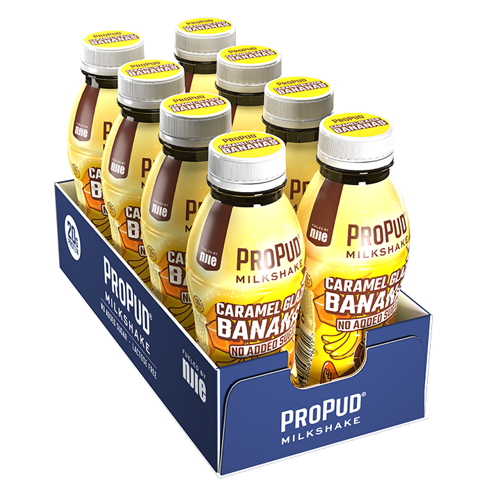 8 x ProPud Protein Milkshake, 330 ml caramel_glazed_bananas