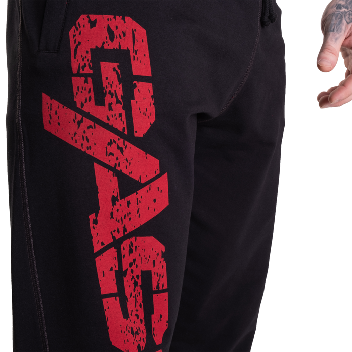 Vintage Sweatpants Musta Punainen