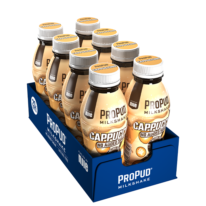 8 x ProPud Protein Milkshake, 330 ml cappuccino