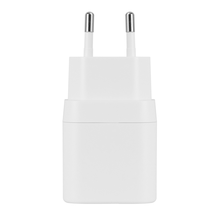 Sein&auml;pistoke USB-A 18 W ja USB-C PD 20 W Valkoinen