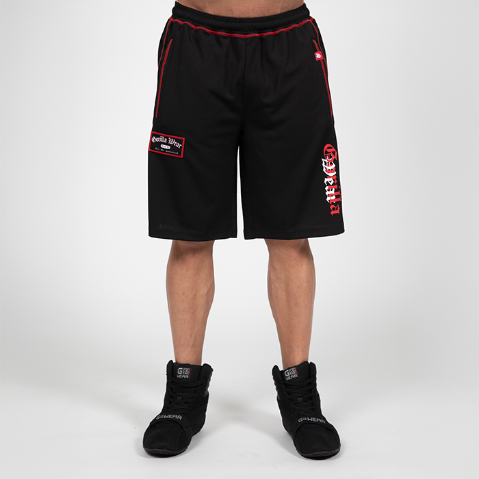 Marlow Mesh Shorts Musta Punainen