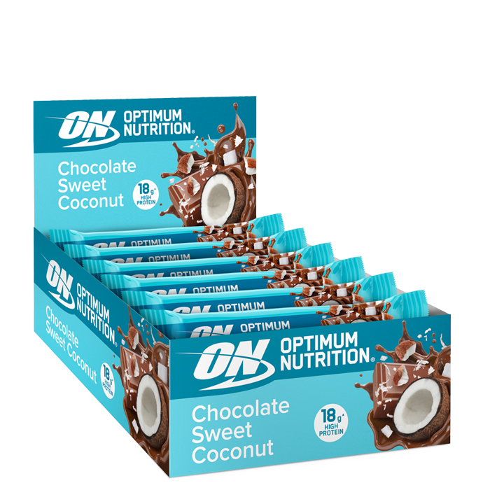 12 x Optimum Protein -patukat 55-59 g chocolate_sweet_coconut