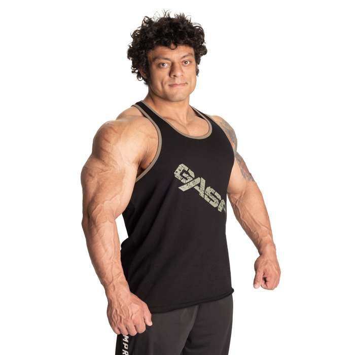 Vintage T-Back -tanktoppi Musta Vihre&auml;