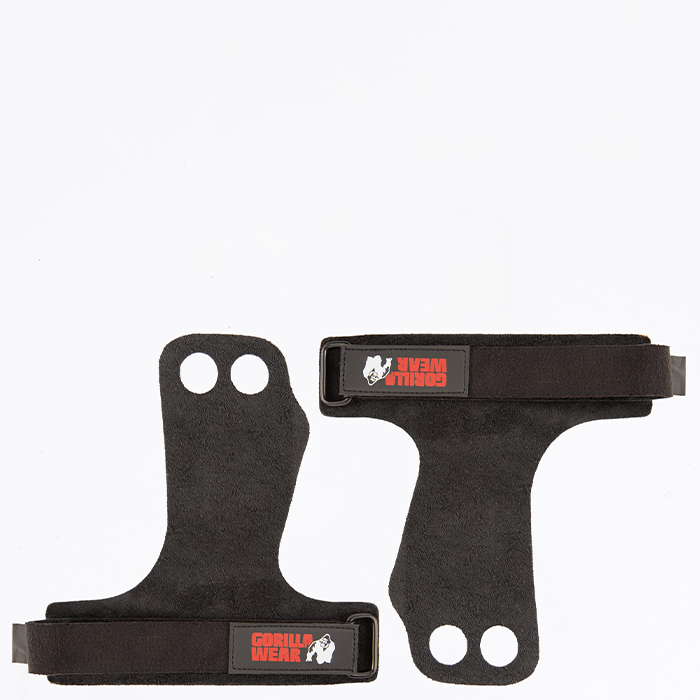 2-Hole Nahkaiset Nostokahvat Musta