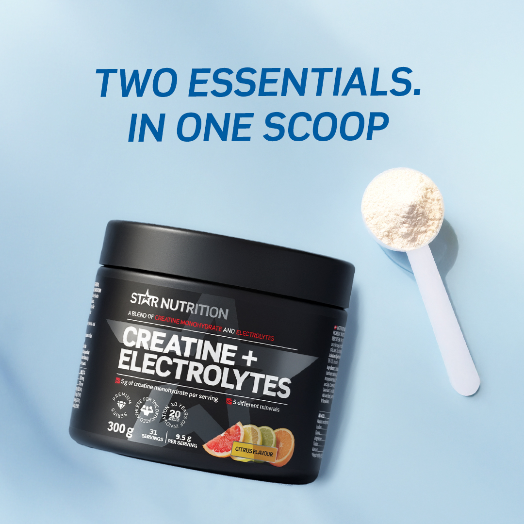 Kreatiini + Elektrolyytit 300 g citrus