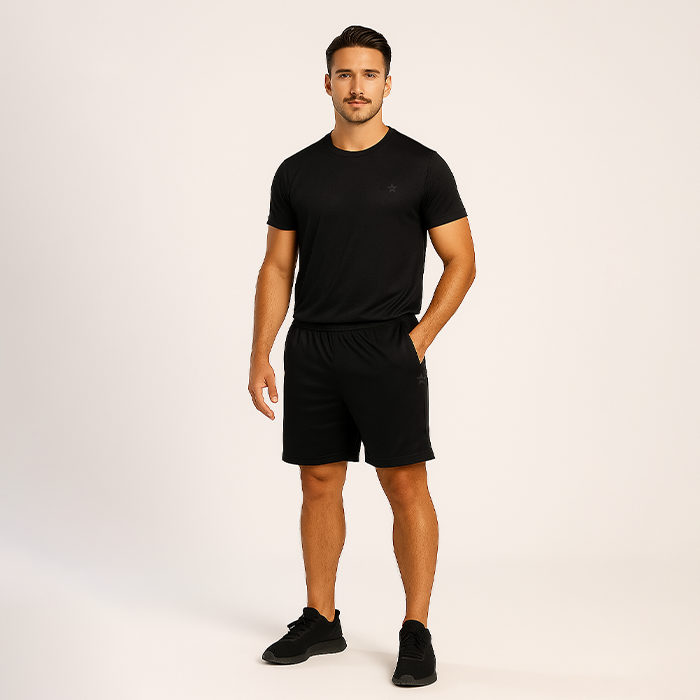 Star Mesh Shorts Musta