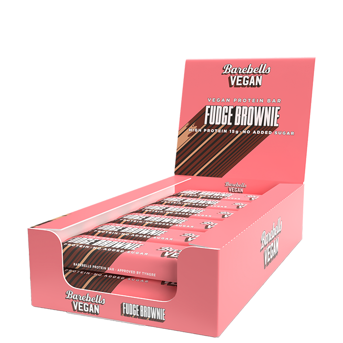 12 x Barebells Vegan Proteiinipatukka 55 g fudge_brownie