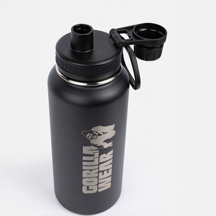 Ruostumaton Ter&auml;spullo 1000 ml Musta