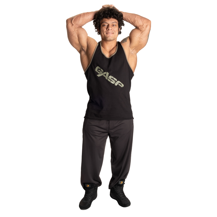Vintage T-Back -tanktoppi Musta Vihre&auml;