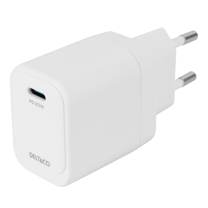 USB-C Sein&auml;pistoke PD 20 W Valkoinen