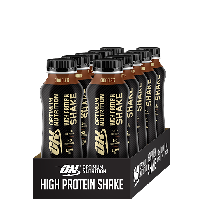 10 x Optimum High Protein Shake, 500 ml chocolate