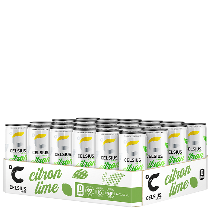 24 x Celsius Energiajuoma 355 ml Citron Lime