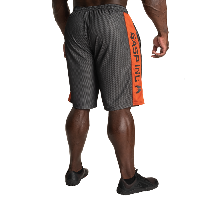 No1 Mesh Shortsit Musta Oranssi