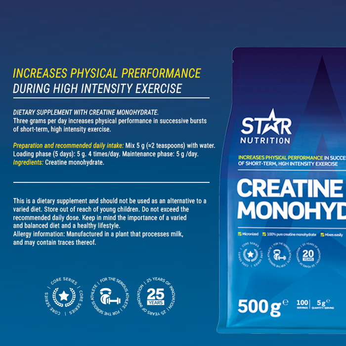 Kreatiinimonohydraatti 500 g