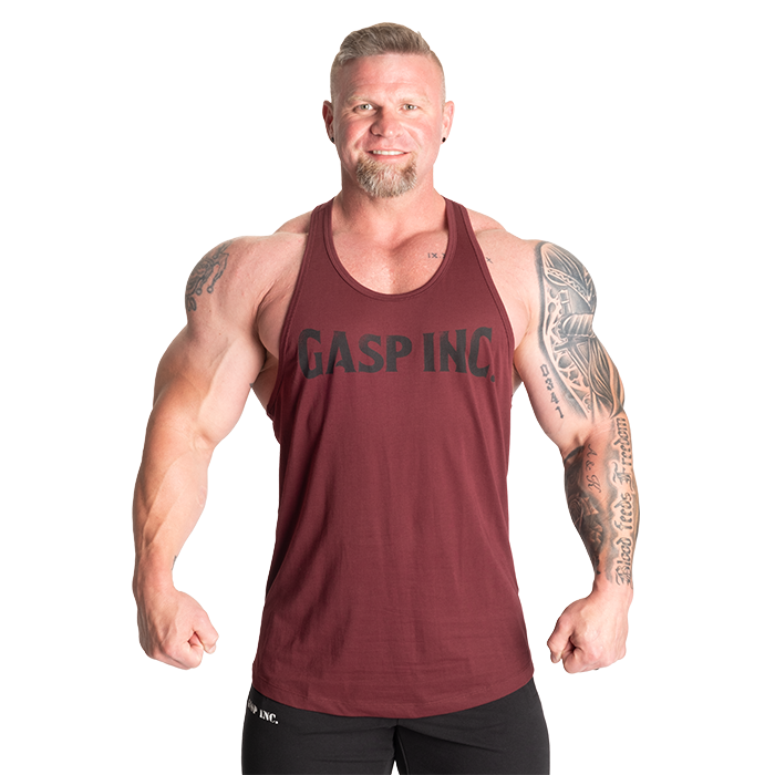 Essential T-Back Paita Tummanpunainen
